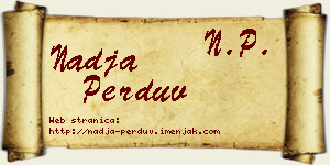 Nadja Perduv vizit kartica